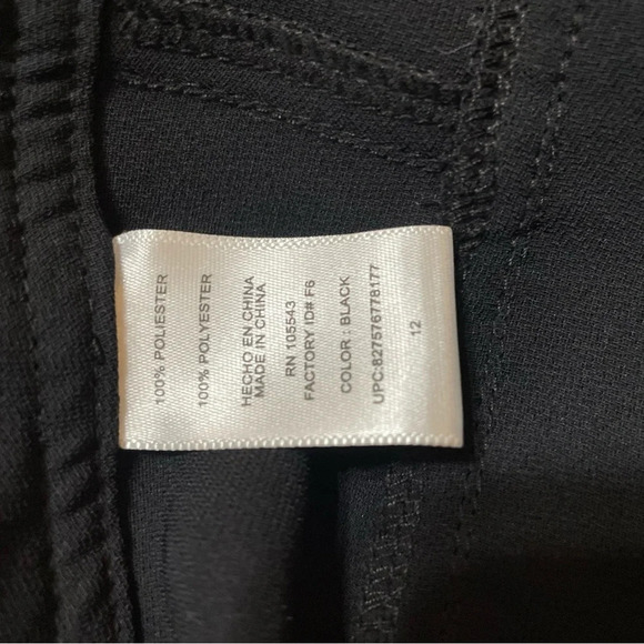 Derek Lam Design Nation Pants  Black Pleated Dress Cropped Career Sz 12 - Picture 9 of 9